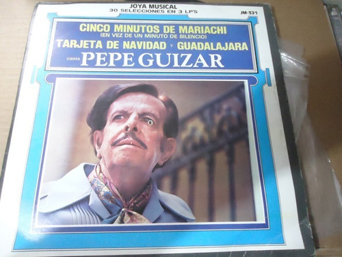 Pepe Guizar Joya Musical 30 Selecciones En 3 Discos Lp