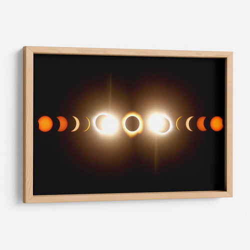 Cuadro Enmarcado Pino Eclipse Solar 2024 60x40