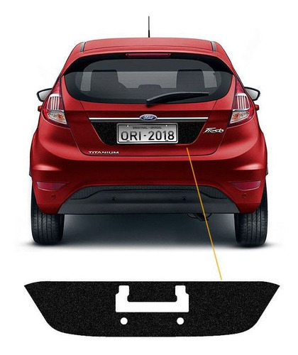 Adesivo Fundo De Placa New Fiesta Hatch 2015/18 Porta-malas