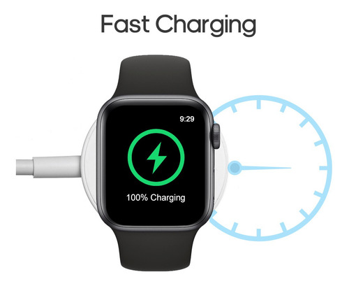 Cable De Carga 2 En 1 Para I- Watch Y iPhone Charginng
