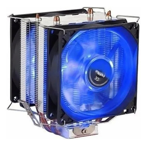 Cooler Processador Intel Amd Dual Fan Led Azul Knup Kp-vr304