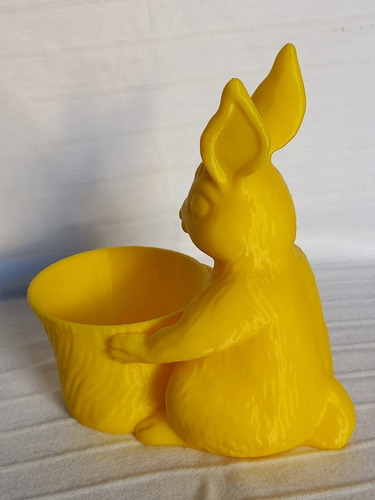 Conejo Con Canasta Pascuas/soporte Porta Huevo/maceta/adorno