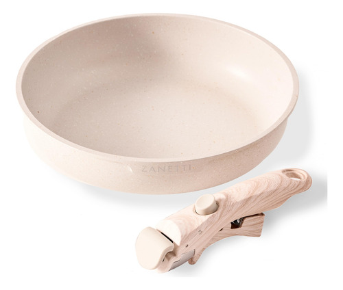 Sartén 26 Cm Antiadherente Granito Gris Mango Removible