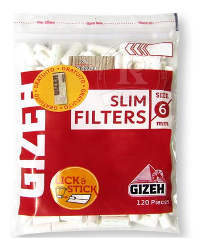 Filtros Gizeh Slim + Librito Papelillos- Bolsa