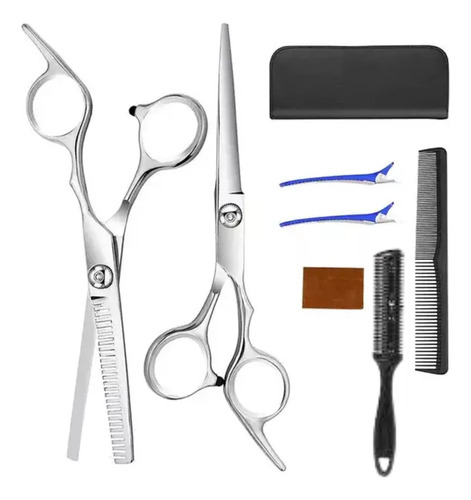 Kit Barbero Tijeras De Acero Duo+pinzas + Peines Barberia