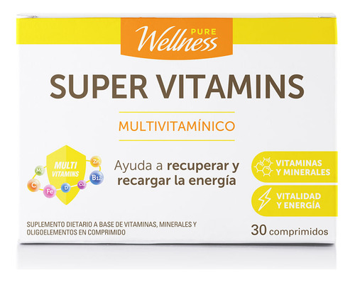 Suplemento Deportivo Pure Wellness Super Vitamins X 30 Compr