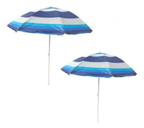 Comprar Kit 2 Sombrillas De Playa Multicolor Azul 1.6m Díametro Uv