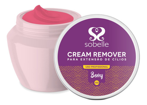 Removedor Em Creme Sobelle Berry Para Extensão De Cílios