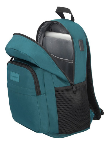 Mochila Samsonite Hammer Porta Notebook Color Verde Diseño De La Tela Lisa