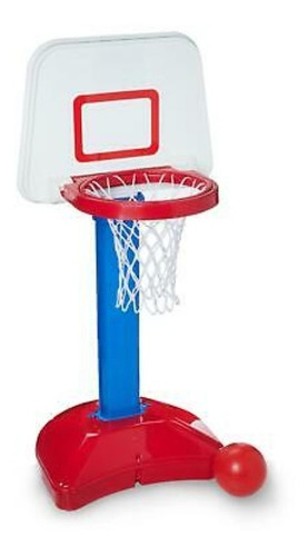 Imagen 2 de 6 de Set Aro Basketball Plástico Ajustable 1mtr P/ Niños 2a5 Años
