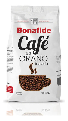 Cafe En Grano Tostado Bonafide Blanco  Expresso 1 Kg 
