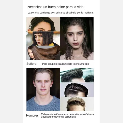 Cepillo Pulidor Para Peinar, Anti Frizz,