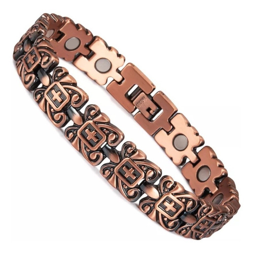 Pulsera Brazalete Manilla Magnética En Aleación De Cobre Mr