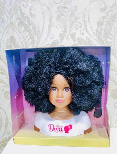 Muñecas Con Cabeza De Estilo Marrón Africano Negro Con Pelo
