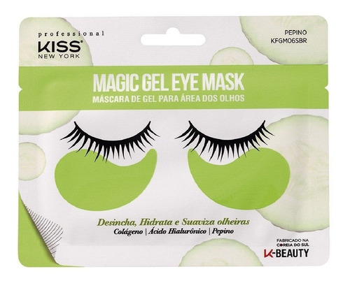 Máscara Área Dos Olhos Kiss Ny Magic Gel Eye Mask Pepino