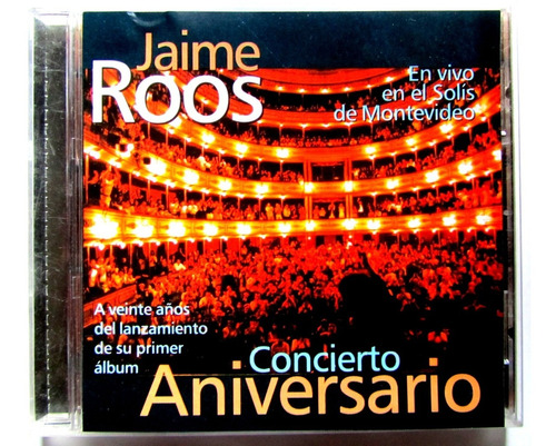 Cd Original Jaime Roos Concierto Aniversario En Vivo Solis