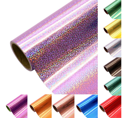 Vinil De Corte Adhesivo Para Cricut Cameo Silhouette Holográfico Sparkle 30cm 12 Hojas Stampcolour