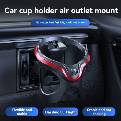 Portavasos Multifuncional Para Coche Con Luz Led Antivibraci