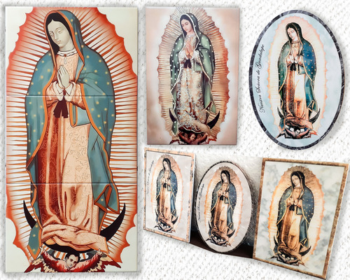 2 Azulejos  Ceramicos 20x30, Virgen De Guadalupe