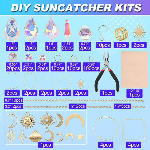 Set De 200 Suncatchers Craft Set De Atrapasoles Con Aro