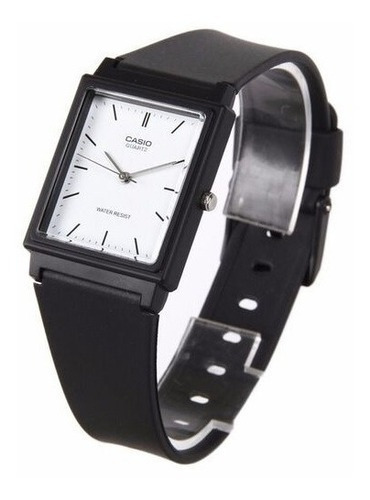 Reloj Casio Lq-142-7e Clásico Para Mujer Color de la correa Negro Color del fondo Blanco