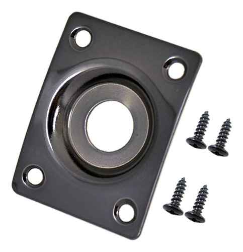 Licencia De Conector Rectangular Para Guitarra Negro