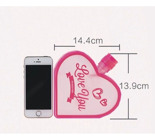 Imagen 6 de 6 de Cilindro Para Agua Forma Corazón Bebidas Frias Cool 40ml