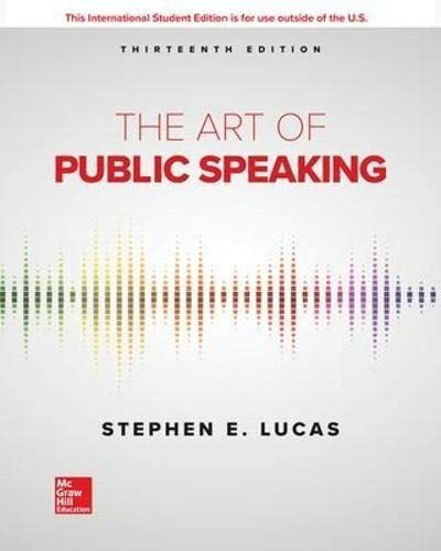 The Art Of Public Speaking - Lucas, Stephen, De Lucas, Step. Editorial Mcgraw-hill Education En Inglés