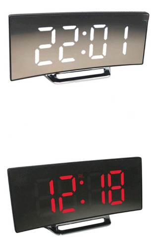 2x Led Reloj Despertador Digital Puerto Usb Con Pilas Para