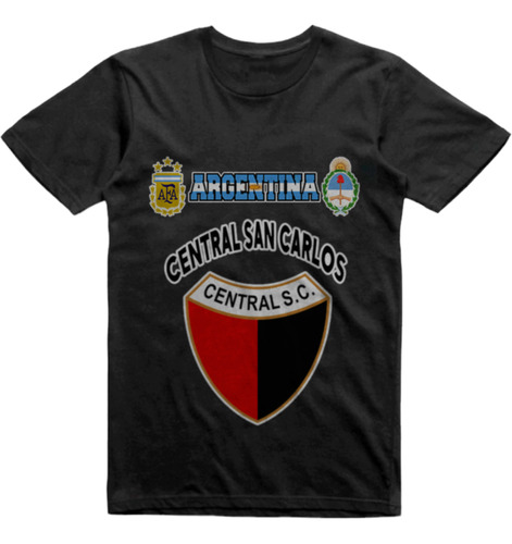 Remera Infantil Negra Central San Carlos Santa Fe