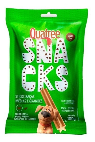 Snack Quatree Sticks Cachorros Medios E Grandes 100g