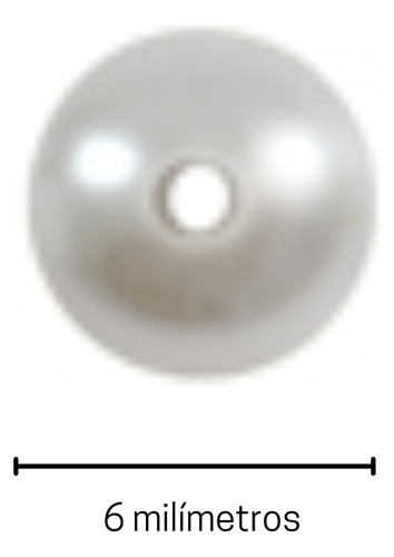 Pérola Linhas Douradas Plásticos 100% Abs Com Furo - 6mm - 1