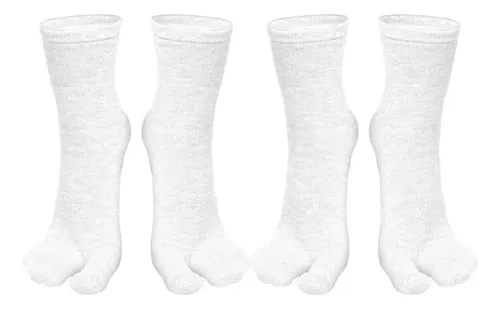 2 Pares De Calcetines Unisex Con Punta Tabi Para Kimono Y Sa