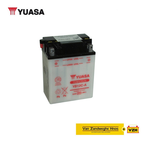 Imagen 1 de 1 de Bateria Motos Yuasa Yb12c-a 12v 12ah Vzh Srl