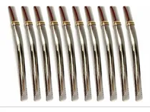 Comprar Pack X 20 Bombillas De Acero Chata C\u002Fdetalledorado Mate