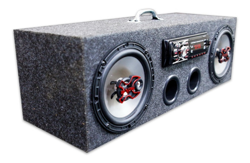 Caixa Residencial Radio Bluetooth + Par Falante 6 Bravox