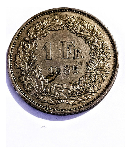 Moeda 1 Fr Suisse 1985 Reverso Invertido (Usado)