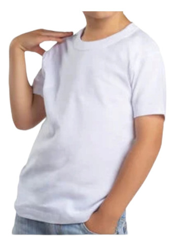 Pack 3 Camisetas Juvenil  Manga Corta Algodón Blancas Unisex