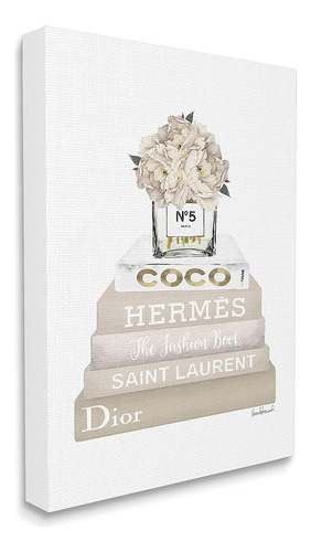 The Stupell Home Décor Collection High Fashion Bookstack Wit