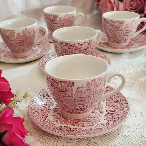 5 Xícaras De Chá Porcelana Inglesa- Maravilhosas-