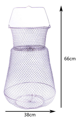 Cesta De Alambre Para Peces, Jaula De Red De 38cmx66cm