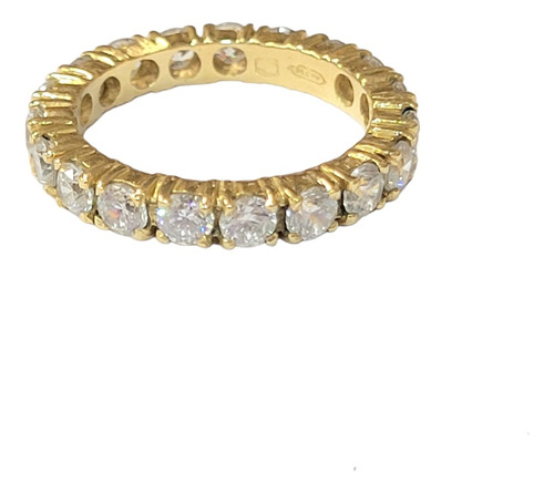 Anillo Oro 18kts Sin Fin Cubics 4,3grs N°12 Brumat 