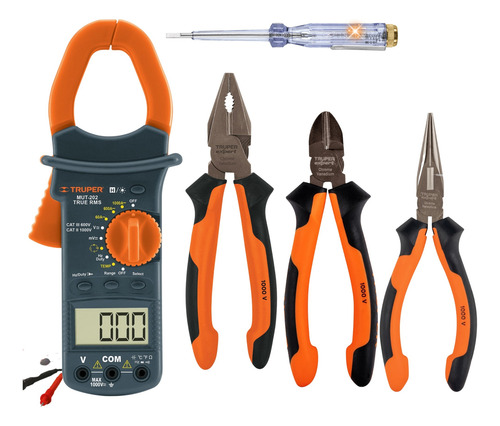 Kit Alicates Dieléctricos 1000v Multímetro Truper