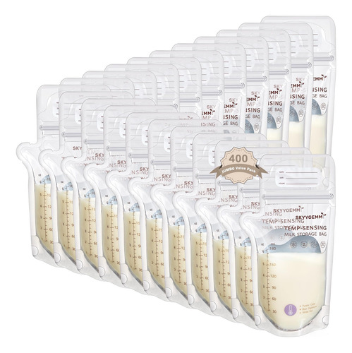 Skyygemm 400 Bolsas De Almacenamiento De Leche Materna, 6 Oz