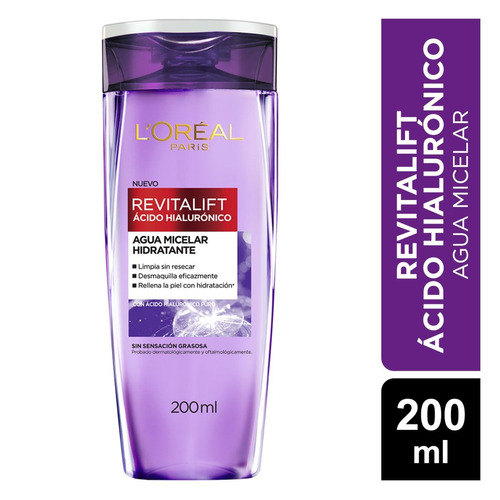 Agua Micelar L'oreal Revitalift Ácido Hialurónico 200ml