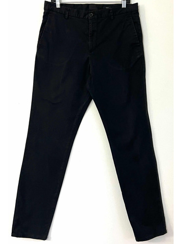 Pantalón Elástico Marca H&m Talla 31 Azul Oscuro Usado