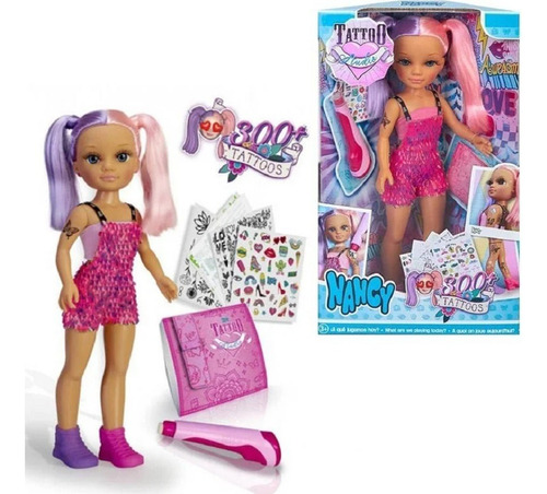 Muñeca Nancy Set De Estudio Con Tattoo 43cm      