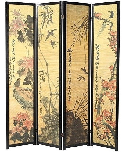 Diseño Decorativo De La Caligrafia China Madera Y Bambu Con