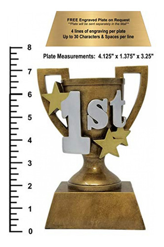 Imagen 5 de 6 de Trofeo Decade Awards 1st Place Gold Cup Trophy - First Place