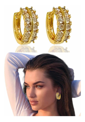 Arracadas De Oro 18k 5 Baños De Oro Envio Gratis